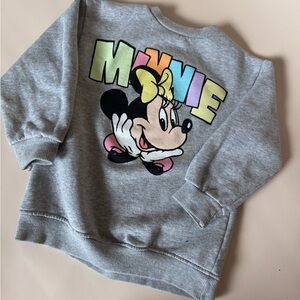 Disney Minnie Mouse Gray Kids Sweatshirt